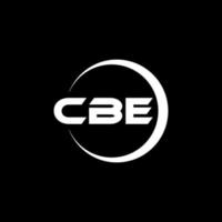 cbe brev logotyp design i illustration. vektor logotyp, kalligrafi mönster för logotyp, affisch, inbjudan, etc.