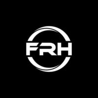 frh brev logotyp design i illustration. vektor logotyp, kalligrafi mönster för logotyp, affisch, inbjudan, etc.