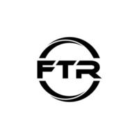 ftr brev logotyp design i illustration. vektor logotyp, kalligrafi mönster för logotyp, affisch, inbjudan, etc.