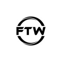 ftw-Brief-Logo-Design in Abbildung. Vektorlogo, Kalligrafie-Designs für Logo, Poster, Einladung usw. vektor