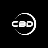 cbd brev logotyp design i illustration. vektor logotyp, kalligrafi mönster för logotyp, affisch, inbjudan, etc.