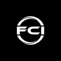 fci brev logotyp design i illustration. vektor logotyp, kalligrafi mönster för logotyp, affisch, inbjudan, etc.