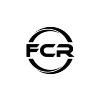 fcr brev logotyp design i illustration. vektor logotyp, kalligrafi mönster för logotyp, affisch, inbjudan, etc.