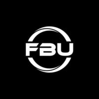 fbu brev logotyp design i illustration. vektor logotyp, kalligrafi mönster för logotyp, affisch, inbjudan, etc.