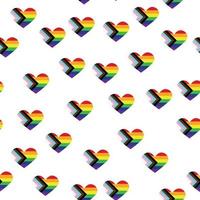 sömlös mönster med ny HBTQ flagga, hjärtan, text, blomma och flagga. Gay stolthet. stolthet månad. kärlek, lgbtq vektor