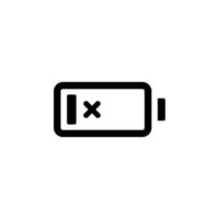 låg batteri enkel platt ikon vektor illustration
