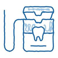 Stomatologie-Ausrüstung doodle Symbol handgezeichnete Abbildung vektor