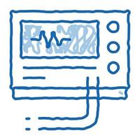 radio diagnose ausrüstung gekritzel symbol hand gezeichnete illustration vektor