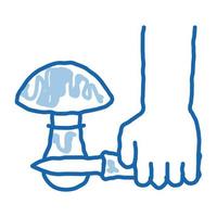 Pilz schneiden Symbol Vektor Umriss Illustration