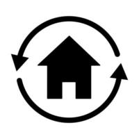 Hausumbau Icon Vektor Reparatur Home Zeichen für Grafikdesign, Logo, Website, Social Media, mobile App, ui Illustration