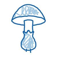 Pilz-Gemüse-Symbol-Vektor-Umriss-Illustration vektor