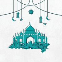 Moschee-Banner-Icon-Vektor-Design vektor