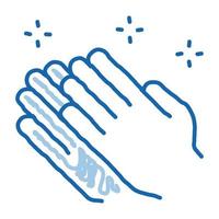 betende hände gekritzel symbol hand gezeichnete illustration vektor