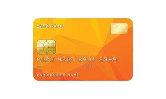 Kreditkarte isoliert auf weißem Hintergrund vektor