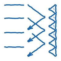 solide Hindernis Doodle Symbol handgezeichnete Abbildung vektor