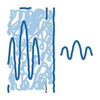 Sound und Stille doodle Symbol handgezeichnete Abbildung vektor