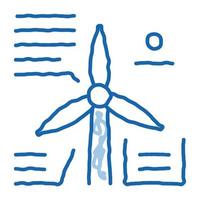 Parsing Studie Windmühle Symbol Vektor Illustration