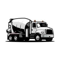 betong mixer lastbil konstruktion fordon illustration logotyp vektor