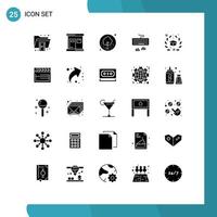 25 kreative Symbole moderne Zeichen und Symbole für die Eingabe von Schnittstellen-Wellness-Tastatur-Sommer-editierbaren Vektordesign-Elementen vektor