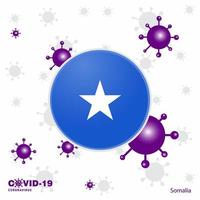 bete für somalia covid19 coronavirus typografie flagge bleib zu hause bleib gesund achte auf deine eigene gesundheit vektor