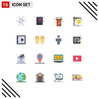 16 kreativ ikoner modern tecken och symboler av deposition tåg kommunikation underrättelse larm redigerbar packa av kreativ vektor design element