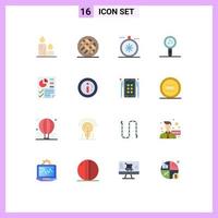 uppsättning av 16 modern ui ikoner symboler tecken för inlärning kunskap pumpa utbildning öppen redigerbar packa av kreativ vektor design element