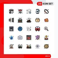25 kreativ ikoner modern tecken och symboler av armband spela in investera övervakning cCTV redigerbar vektor design element
