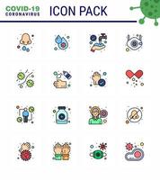 enkel uppsättning av covid19 skydd blå 25 ikon packa ikon inkluderad säkerhet mask feber ansikte medicinsk viral coronavirus 2019 nov sjukdom vektor design element