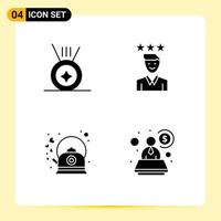 Stock Vector Icon Pack von Linienzeichen und Symbolen für Medaillen heißer Karrierepfad Topf editierbare Vektordesign-Elemente