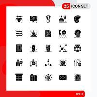 25 kreative Symbole moderne Zeichen und Symbole des Equalizers Farbe Feier Bildung Hochzeit editierbare Vektordesign-Elemente vektor