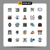 25 kreativ ikoner modern tecken och symboler av fest dekoration maskin ballong minne kort redigerbar vektor design element