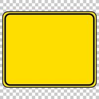 gul trafik varningsskylt på transparent bakgrund vektor