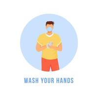 wasche deine Hände vektor
