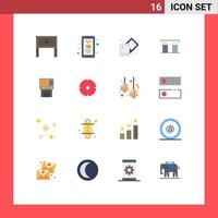 16 kreative Symbole, moderne Zeichen und Symbole für Geldautomaten, kreatives Gewürzpapier, editierbares Paket kreativer Vektordesignelemente vektor