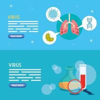 Coronavirus Medical Banner Set vektor