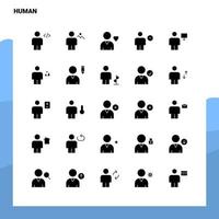 25 mänsklig ikon uppsättning fast glyf ikon vektor illustration mall för webb och mobil idéer för företag företag