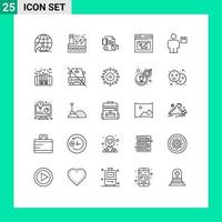 25 kreativ ikoner modern tecken och symboler av avatar webb branding sida identitet redigerbar vektor design element