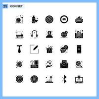 25 kreativ ikoner modern tecken och symboler av frimärken band kärlek post paj redigerbar vektor design element