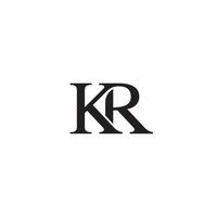 kr-Monogramm-Logo oder Icon-Design vektor