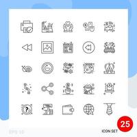 25 kreativ ikoner modern tecken och symboler av dollor ansluta industri mus hjärta redigerbar vektor design element
