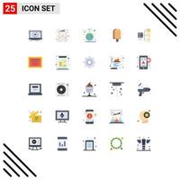 25 kreativ ikoner modern tecken och symboler av nätverk is grädde xmas mat rör redigerbar vektor design element