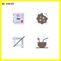 4 kreativ ikoner modern tecken och symboler av dator beskära mor kaka grafisk redigerbar vektor design element