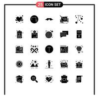25 kreative Symbole moderne Zeichen und Symbole des Designprozesses kreative Schnurrbart-Design-Männer editierbare Vektordesign-Elemente vektor