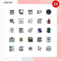 25 kreativ ikoner modern tecken och symboler av pilar publicera browser spel skiva redigerbar vektor design element