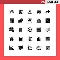 25 kreativ ikoner modern tecken och symboler av företag pil byggare uppkopplad klick redigerbar vektor design element
