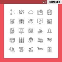 satz von 25 modernen ui symbolen symbole zeichen für design datei daten download inhalt editierbare vektor design elemente