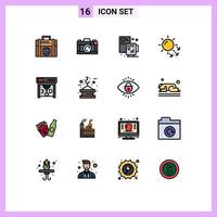 uppsättning av 16 modern ui ikoner symboler tecken för utskrift utskrift bearbeta hud vård torr hud redigerbar kreativ vektor design element