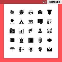 25 kreative Symbole moderne Zeichen und Symbole von Baby-Fotosuche-Bild-Geek-editierbaren Vektordesign-Elementen vektor