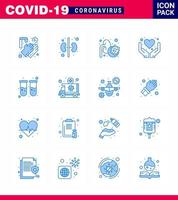 covid19 schutz coronavirus pendamic 16 blaues symbolset wie reagenzglas blutepidemie gesundheitswesen hände virales coronavirus 2019nov krankheitsvektor designelemente vektor