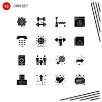 16 kreativ ikoner modern tecken och symboler av enhet kommunikation tåg ring upp internet redigerbar vektor design element